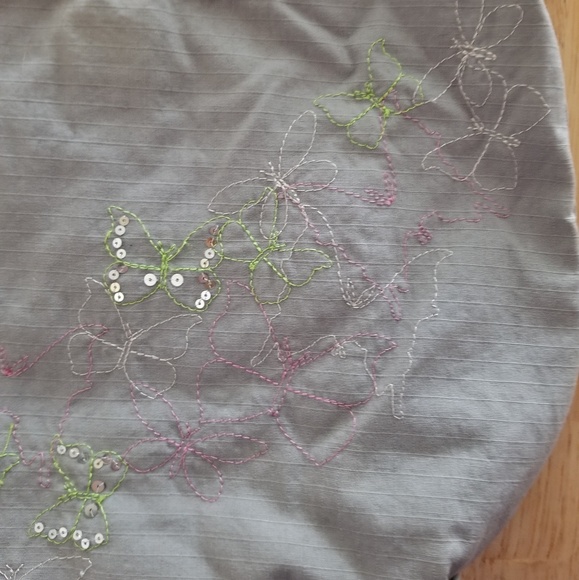 Lilu brand gray butterfly fabric purse and wallet - Picture 3 of 8